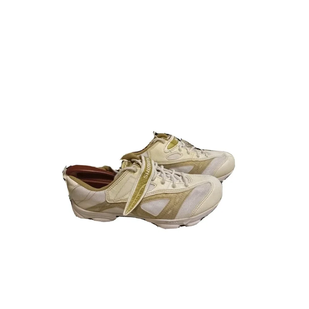Shimano SH-WF23 Women’s Road Cycling Shoes SPD 7–8 White Silver Hook & Loop
